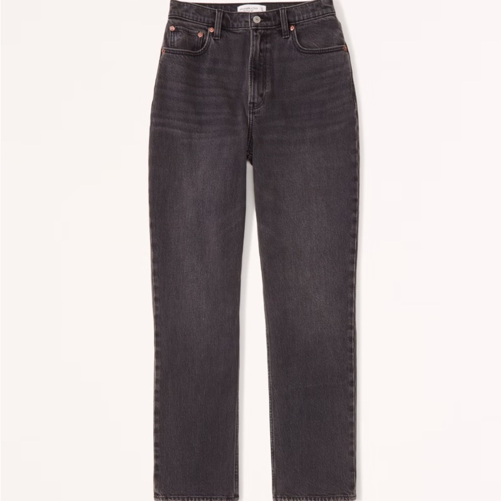 Abercrombie Curve Love High Rise 90s Relaxed Jean Washed Black 29 XS